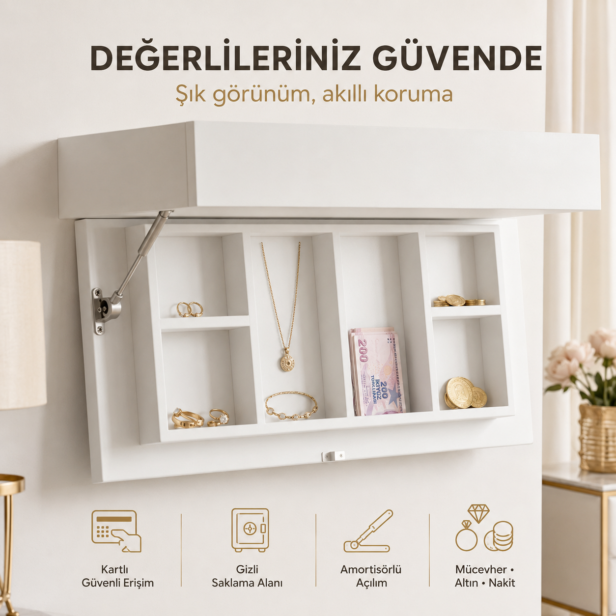 Gizli Bölmeli Raf