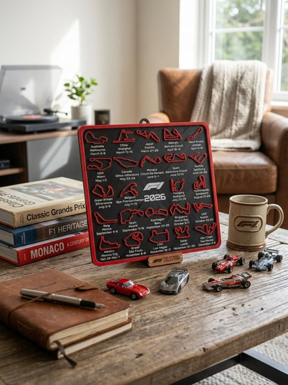 F1 2026 3D Takvim Tablo 25*25 cm
